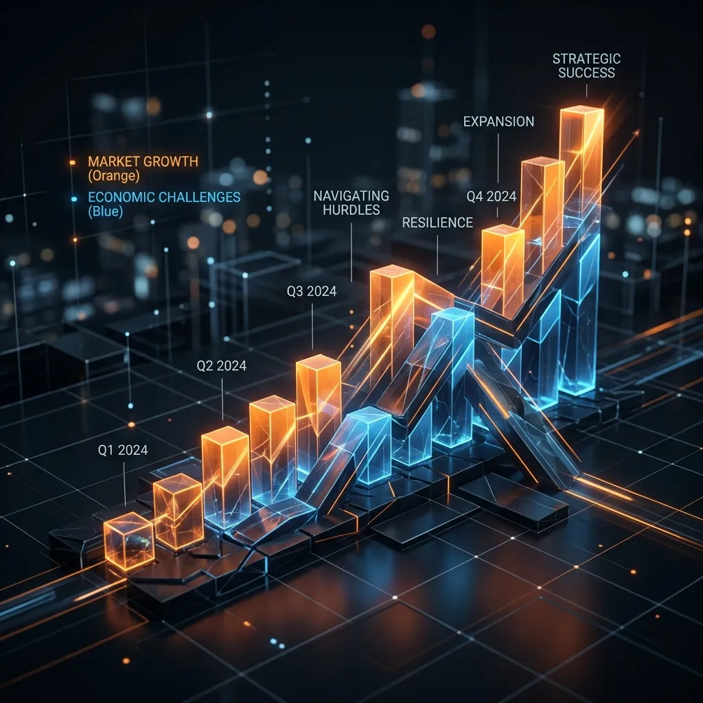 Business growth and seasonal traffic chart